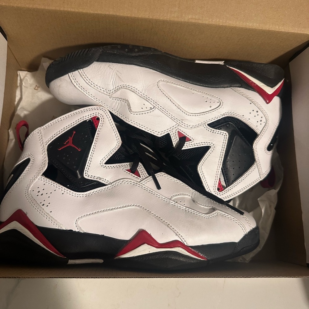 Jordan Kids White and Red Sneakers